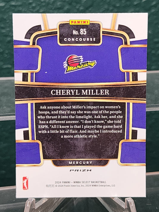 2024 Panini Select WNBA #85 Cheryl Miller Red Ice Prizms