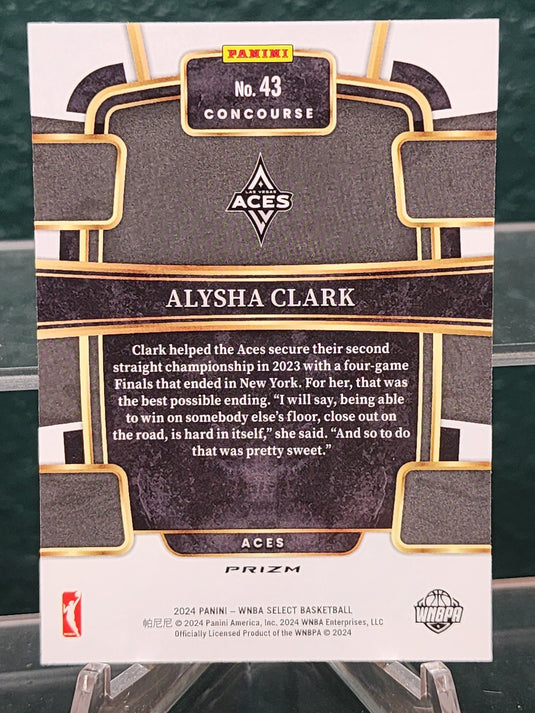 2024 Panini Select WNBA #43 Alysha Clark Pink Ice Prizms