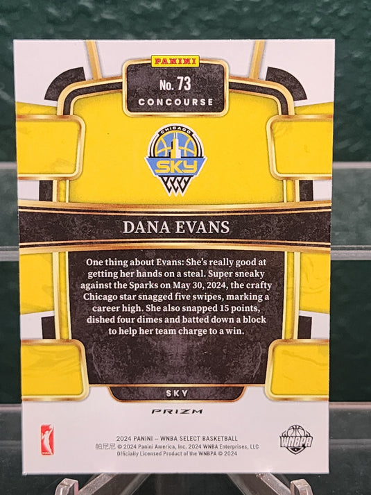 2024 Panini Select WNBA #73 Dana Evans Silver Prizms