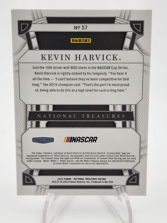 2023 Panini National Treasures #57 Kevin Harvick Holo Silver #/15