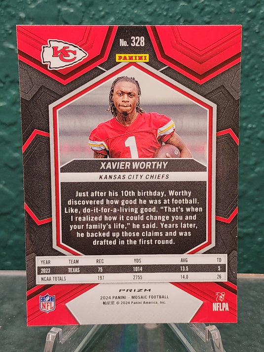 2024 Mosaic #328 Xavier Worthy Silver Mosaic