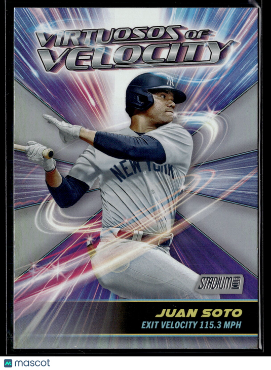 2024 Stadium Club #VV-15 Juan Soto Virtuosos of Velocity