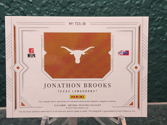 2024  NT Collegiate #TSS-JB Jonathon Brooks Team Slogan Signatures Die Cuts #/49