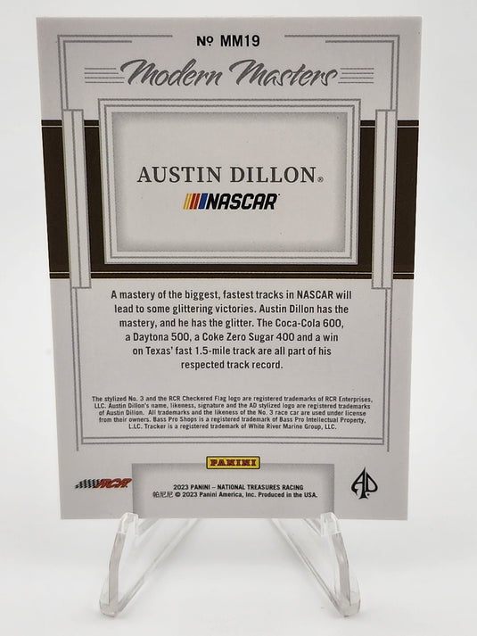 2023 Panini National Treasures #MM19 Austin Dillon Modern Masters #/25