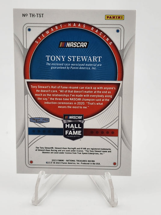 2023 Panini National Treas Tony Stewart Treasures Of The Hall Holo Silver /49