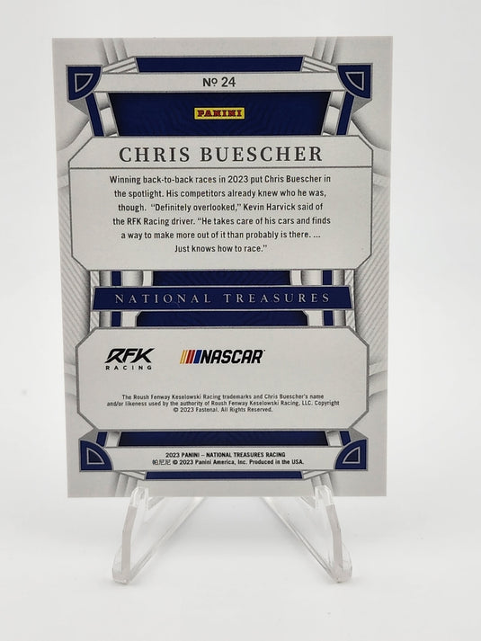 2023 Panini National Treasures #24 Chris Buescher Midnight #/20