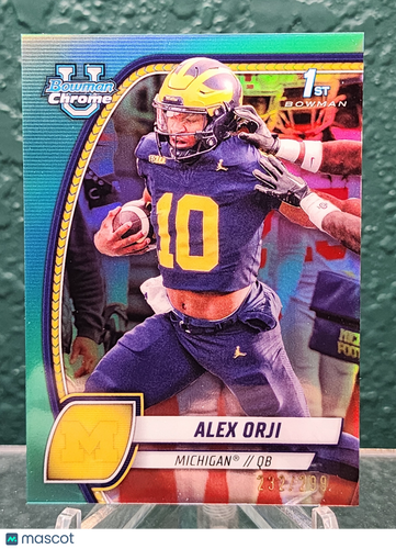 2024 Bowman Chrome University #9 Alex Orji Aqua Refractor #/299