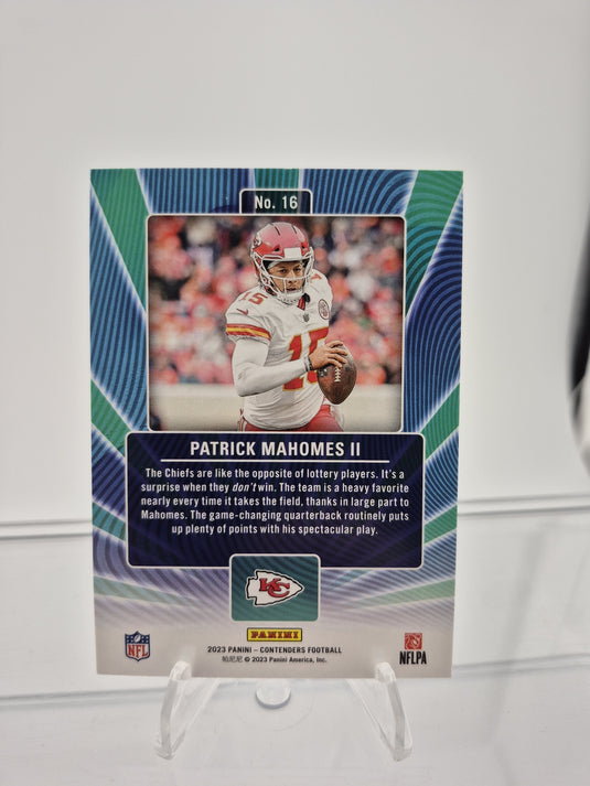 2023 Panini Contenders #16 Patrick Mahomes II Winning Ticket