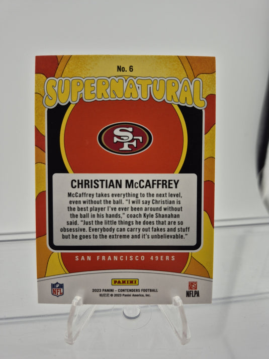 2023 Panini Contenders #6 Christian McCaffrey Supernatural