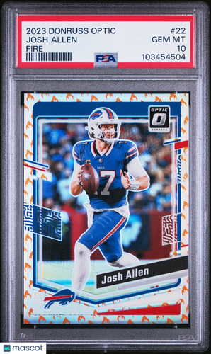 2023 Panini Donruss Optic #22 Josh Allen Fire PSA 10