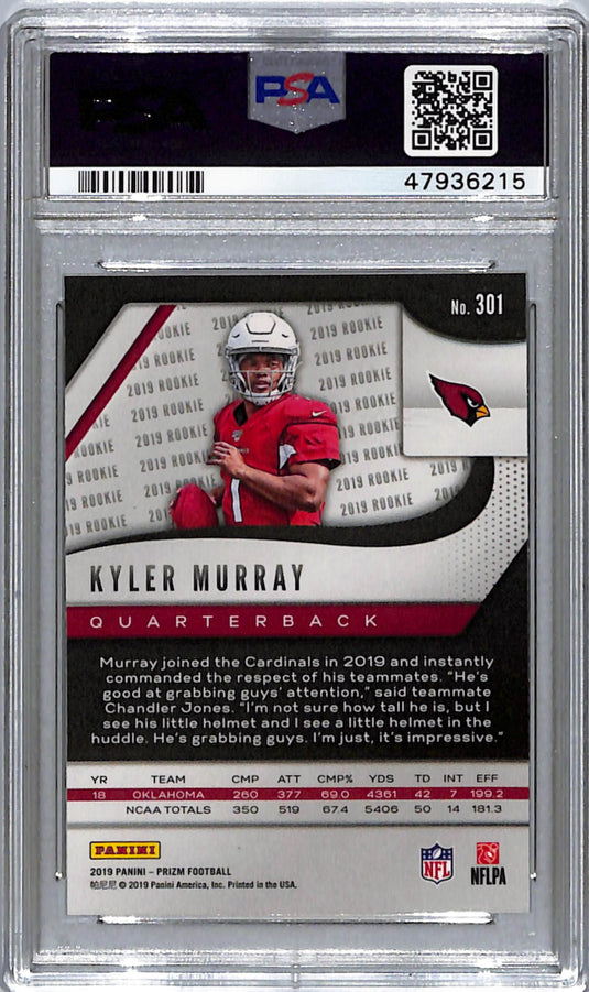 2019 Panini Prizm Kyler Murray #301 PSA 10