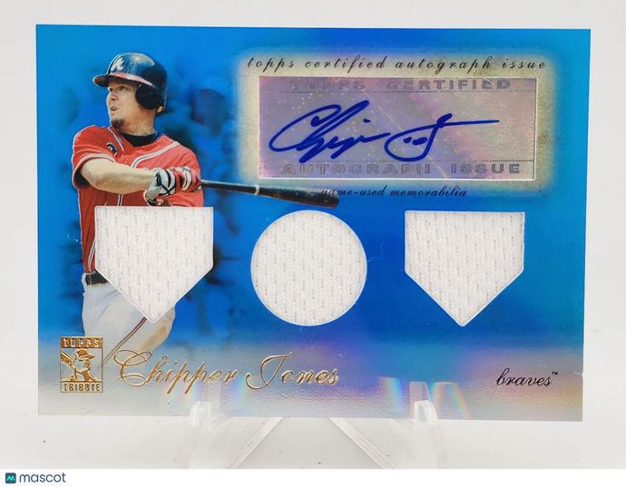 2009 Topps Tribute Chipper Jones #TTAR-CJ 43/75 Autograph Relic