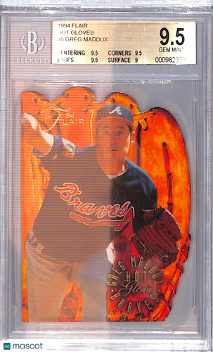 1994 Flair Hot Gloves Greg Maddux #5 BGS 9.5