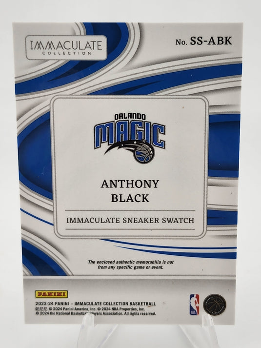 2023-24 Panini Immaculate Collection Anthony Black #SS-ABK /15 RC Sneaker Swatch