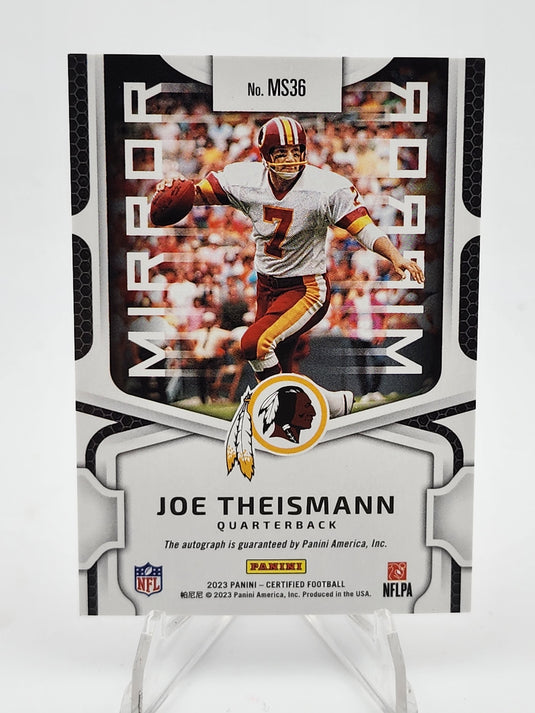 2023 Panini Certified Mirror Joe Theismann #MS36 Orange /50 Autograph