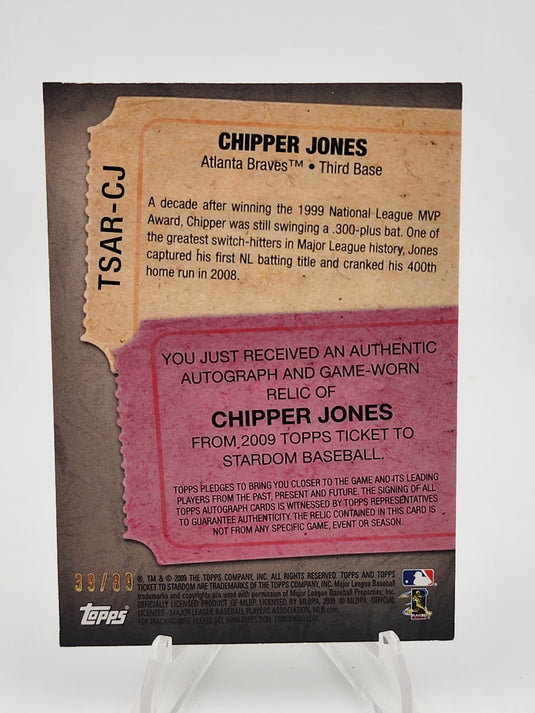 2009 Topps Ticket to Stardom Chipper Jones