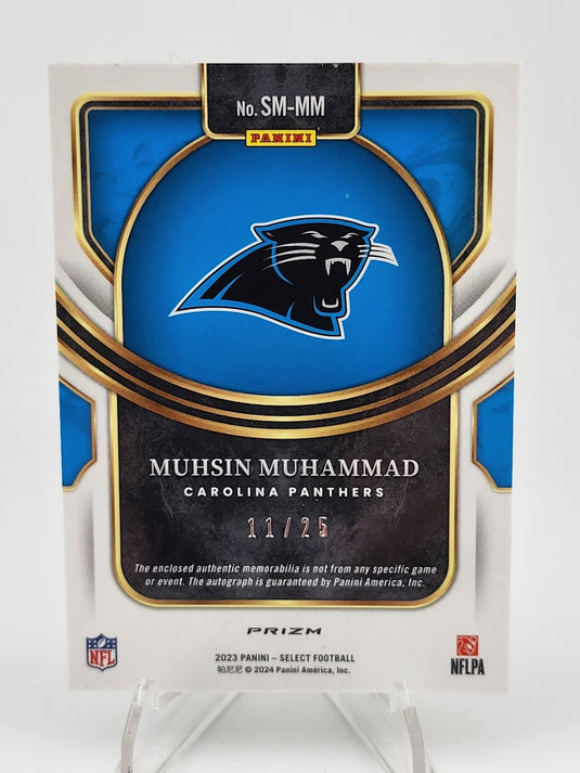 2024 Panini Select Prizm Muhsin Muhammad #SM-MM /25 Autograph Patch