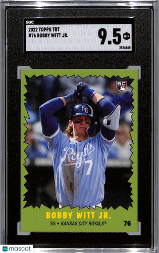 2022 Topps Tbt Bobby Witt JR. #76 SGC 9.5