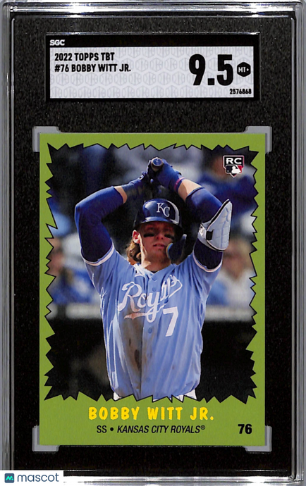 2022 Topps Tbt Bobby Witt JR. #76 SGC 9.5