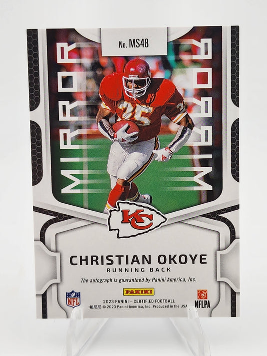 2023 Panini Certified Mirror Christian Okoye #MS48 /199 Autograph