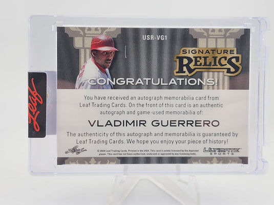 2024 Leaf Ultimate  Signature Relics Vladimir Guerrero