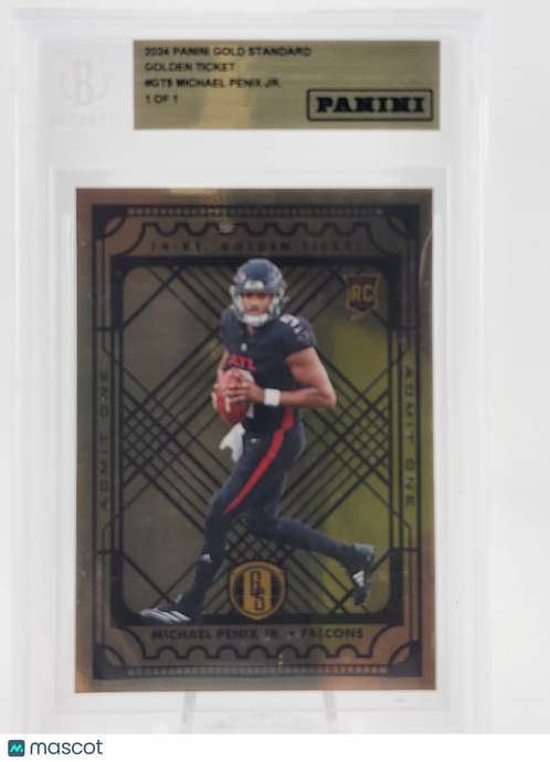 2024 Panini Gold Standard Michael Penix Jr. #1 of 1 RC 14-KT. Golden Ticket