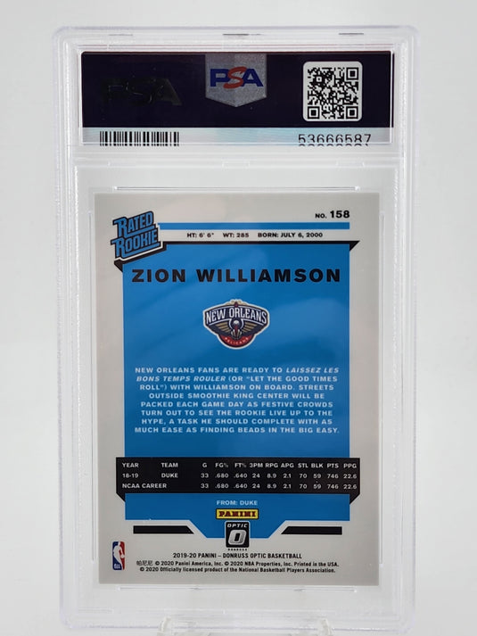 2019 Panini Donruss Optic Zion Williamson