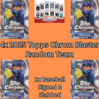#440 2025 Topps Chrome Baseball & 1x Baseball Sligned and Slabbed! Random Team!