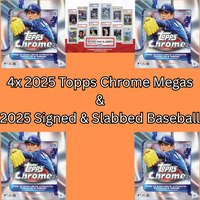 #453 Random Team 4x 2025 Topps Chrome Baseball & 1x 2025 Signed & Slabbed Baseball!