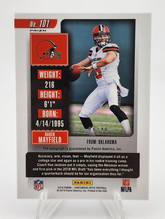 2019 Panini Contenders Optic Prizm Baker Mayfield