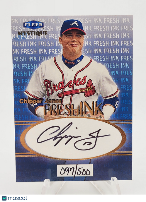 1999 Fleer Fresh Ink Chipper Jones Autograph 097/500