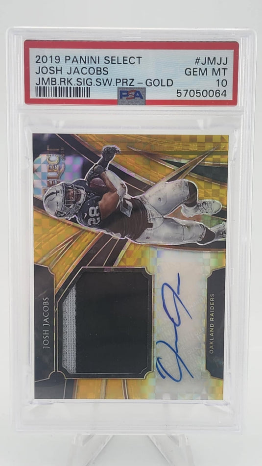 2019 Panini Select RPA Gold Prizm /10 Josh Jacobs