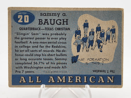 1955 Topps All American Sammy Baugh #20