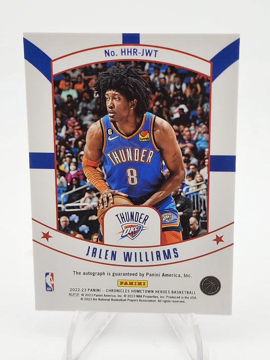 2022-23 Chronicles Hometown Heroes Rookie Auto Jalen Williams #HHR-JWT /99 RC
