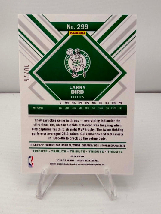 2024 Panini NBA Hoops Prizm Tribute Larry Bird