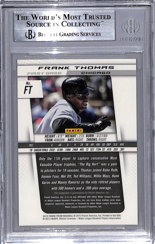 2013 Panini Prizm Frank Thomas #FT BGS Authentic