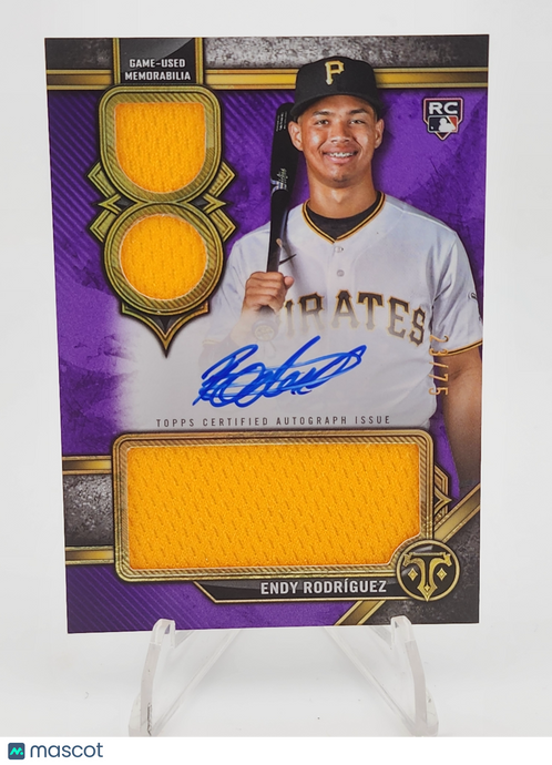 2024 Topps Triple Threads Endy Rodriguez #RAR-ER /75 Autograph RC Game-Used