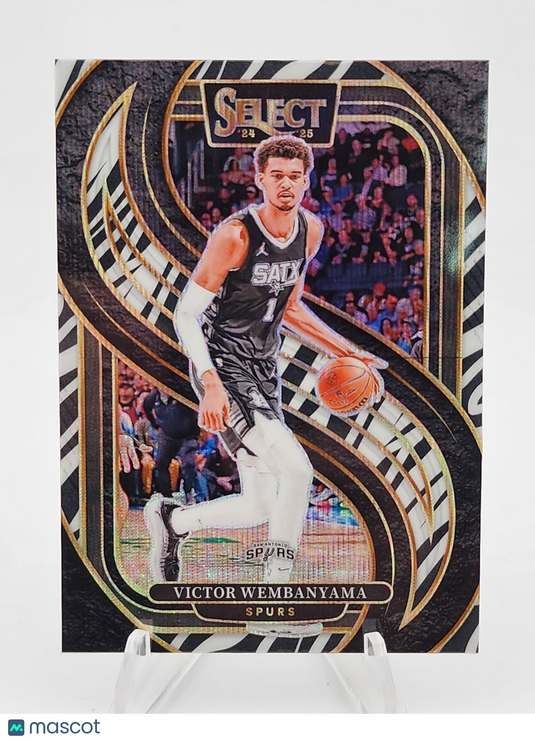 2025 2024-25 Panini Select Prizm Victor Wembanyama #102 Zebra