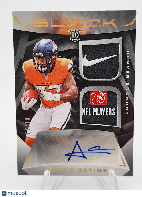 2024 Panini Black Audric Estime #RSM-21 Laundry Tag /10 Patch RC