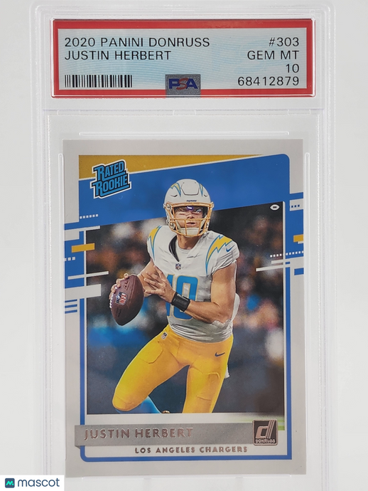 2020 Panini Donruss Justin Herbert #303 PSA 10