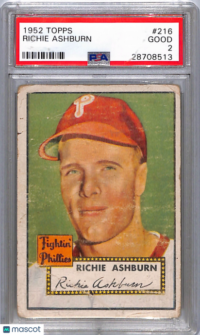 1952 Topps Richie Ashburn #216 PSA 2