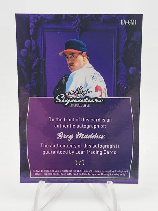 2025 Leaf Signature Series Greg Maddux #BA-GM1 1 of 1