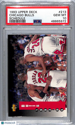 1993 Upper Deck Chicago Bulls #213 Schedule PSA 10