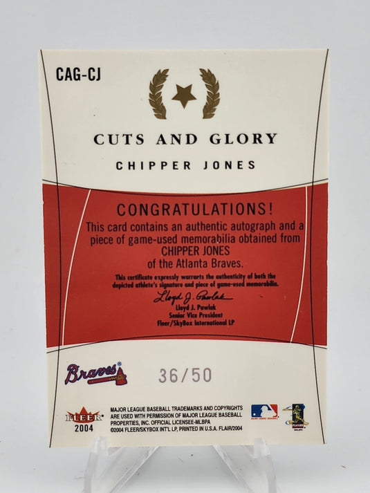2004 Fleer Cuts and Glory Chipper Jones