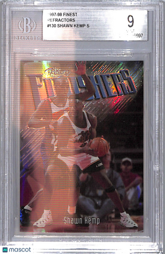 1997 Finest Refractors Shawn Kemp S #130 /1090 BGS 9