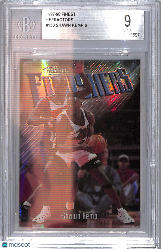 1997 Finest Refractors Shawn Kemp S #130 /1090 BGS 9