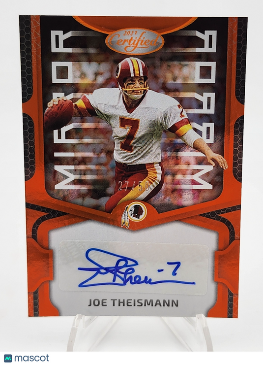 2023 Panini Certified Mirror Joe Theismann #MS36 Orange /50 Autograph