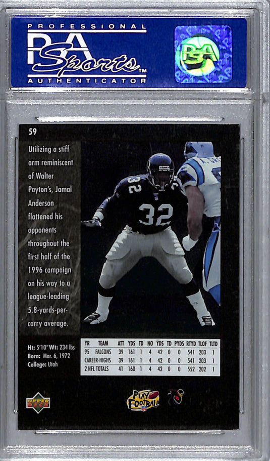 1996 SP Jamal Anderson #59 PSA 6