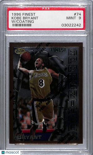 1996 Finest Kobe Bryant #74 W Coating PSA 9