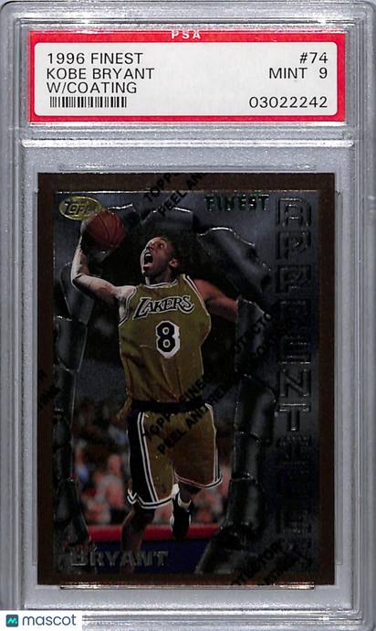 1996 Finest Kobe Bryant #74 W Coating PSA 9
